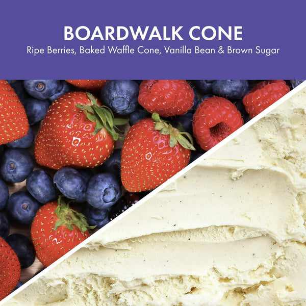 Boardwalk Cone Scented 3-Wick Jar Candle - 1 pack - 14.5 oz per pack - plus 3 My Outlet Mall Resealable Storage Pouches