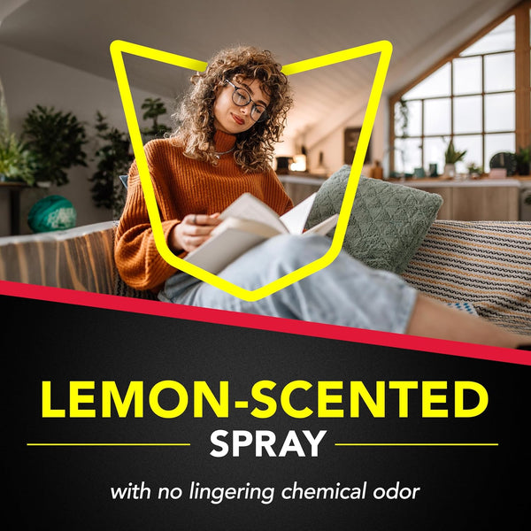 Ant and Roach Insect Killer, Aerosol Insecticide Spray, Lemon Scent - 2 packs - 17.5 oz per pack - plus 3 My Outlet Mall Resealable Storage Pouches