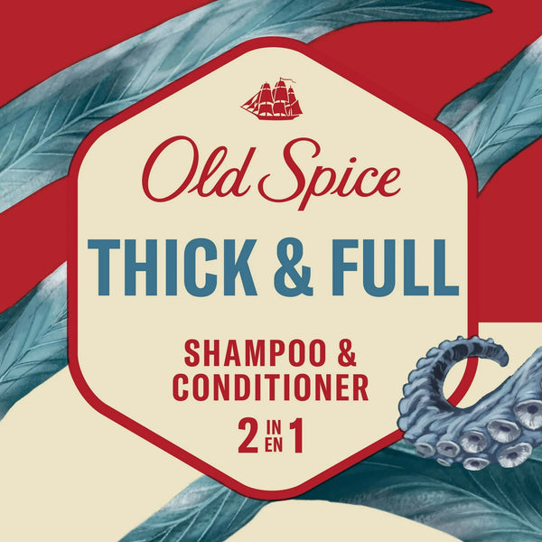 Men's 2-in-1 Shampoo and Conditioner for All Hair Types, Timber - 2 packs - 21.9Fl oz per pack - plus 3 My Outlet Mall Resealable Storage Pouches