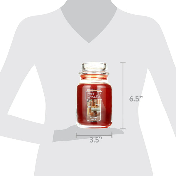 Candle Kitchen Spice Original Large Scented Jar Candle - 1 pack - 22 oz per pack - plus 3 My Outlet Mall Resealable Storage Pouches
