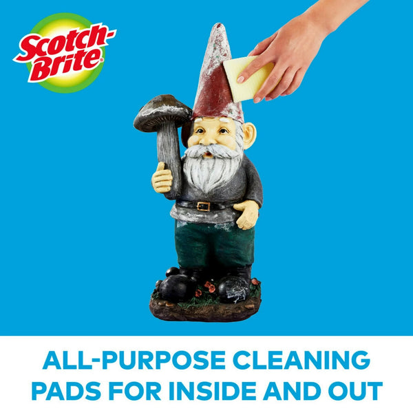 Dobie All-purpose Cleaning Pads, Yellow - 1 pack -  3 count per pack - plus 3 My Outlet Mall Resealable Storage Pouches