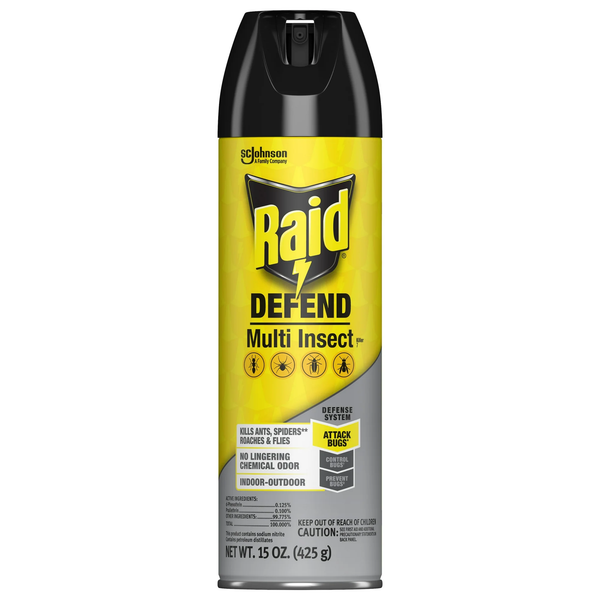 Defend Multi Insect, Indoor and Outdoor Ants, Roaches, Spiders and Flies Insect Killer Bug Spray - 2 packs - 15 oz per pack plus 3 My Outlet Mall Resealable Storage Pouches