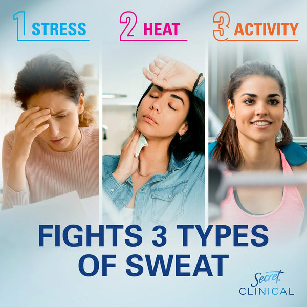 Clinical Strength Dry Spray Antiperspirant & Deodorant for Women, Stress Response Scent - 3 packs - 3.8 oz per pack - plus 3 My Outlet Mall Resealable Storage Pouches