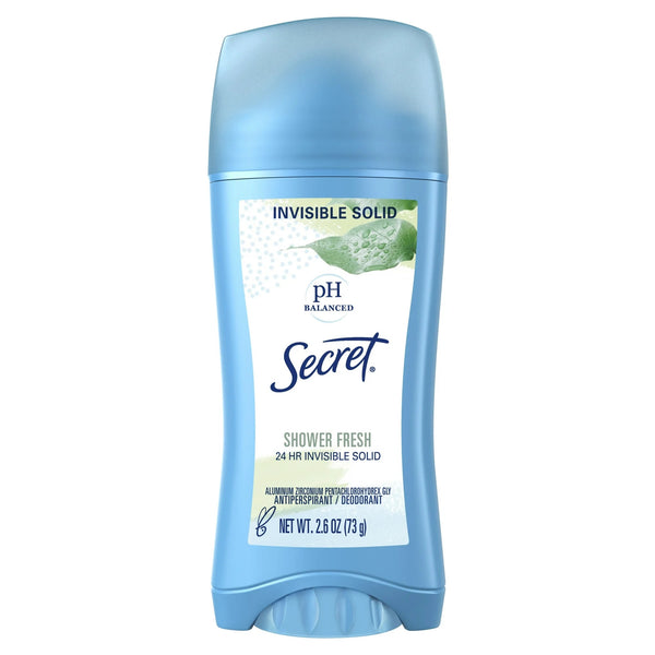 Invisible Solid Antiperspirant Deodorant, Shower Fresh - 2 packs - 2.6 oz per pack - plus 3 My Outlet Mall Resealable Storage Pouches