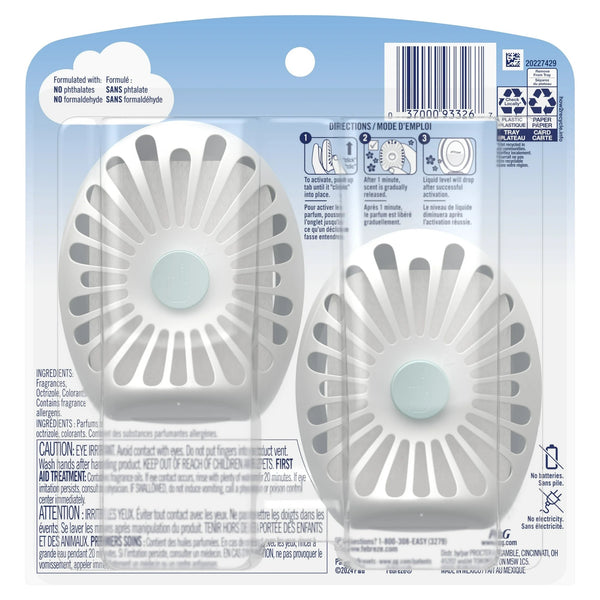 Small Spaces Air Freshener, Odor-Fighting, Linen & Sky - 1 pack - 2 count per pack - plus 3 My Outlet Mall Resealable Storage Pouches