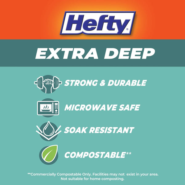 Extra Deep Paper Bowls 15 Fl oz - 1 pack - 50 Count per pack - plus 3 My Outlet Mall Resealable Storage Pouches