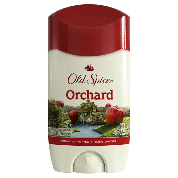 Antiperspirant Deodorant for Men in Orchard, 24/7 Lasting Freshness and Sweat Protection - 2 packs - 2.6 oz per pack - plus 3 My Outlet Mall Resealable Storage Pouches
