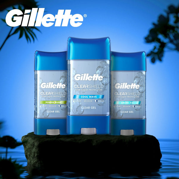 Antiperspirant and Deodorant for Men, Clear Gel, Arctic Ice - 2 packs - 3.8 oz per pack - plus 3 My Outlet Mall Resealable Storage Pouches