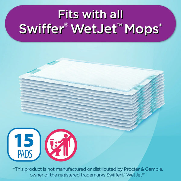 Deep Cleaning Mop Pads - 1 pack - 15 count per pack - plus 3 My Outlet Mall Resealable Storage Pouches