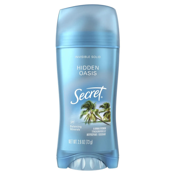 Fresh Invisible Solid Antiperspirant Deodorant for Women, Hidden Oasis - 3 packs - 2.6 oz per pack - plus 3 My Outlet Mall Resealable Storage Pouches