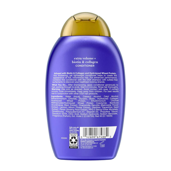 Extra Strength Biotin & Collagen Conditioner - 1 pack - 13Fl oz per pack - plus 3 My Outlet Mall Resealable Storage Pouches