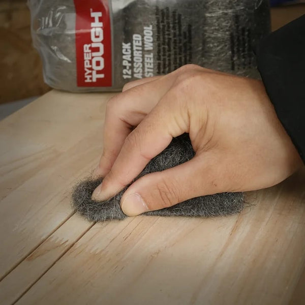 Multi Grade Assorted Steel Wool Pads - 1 pack - 12 count per pack - plus 3 My Outlet Mall Resealable Storage Pouches