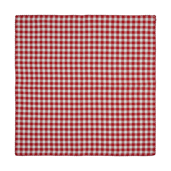100% Cotton Fabric Napkin Set, Multicolor Gingham, 20" W x 20" L - 1 pack - 4 Count per pack - plus 3 My Outlet Mall Resealable Storage Pouches