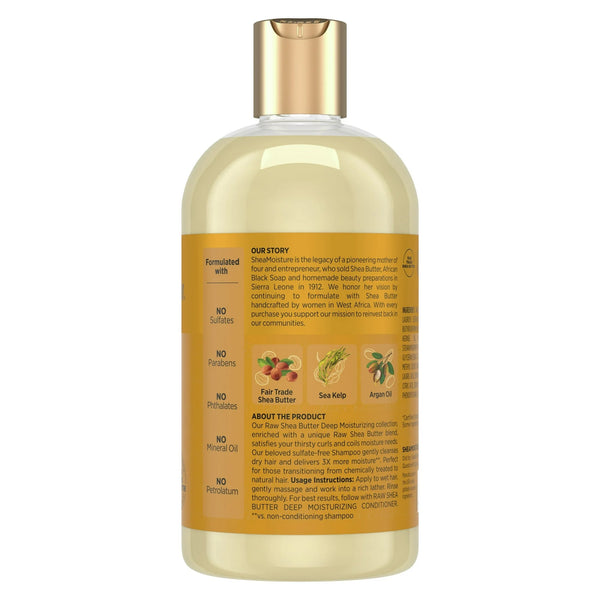 Moisture Retention Shampoo for Dry, Damaged or Transitioning Hair - 2 packs - 13 oz per pack - plus 3 My Outlet Mall Resealable Storage Pouches