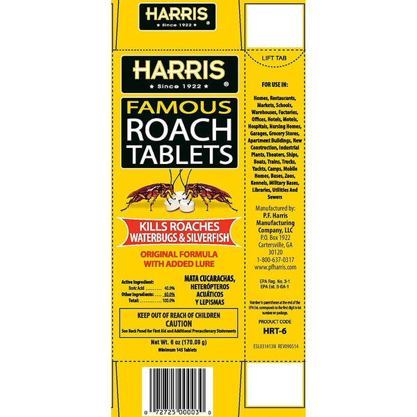 Famous Roach & Silverfish Killer Tablets - 1 pack - 6 oz per pack - plus 3 My Outlet Mall Resealable Storage Pouches