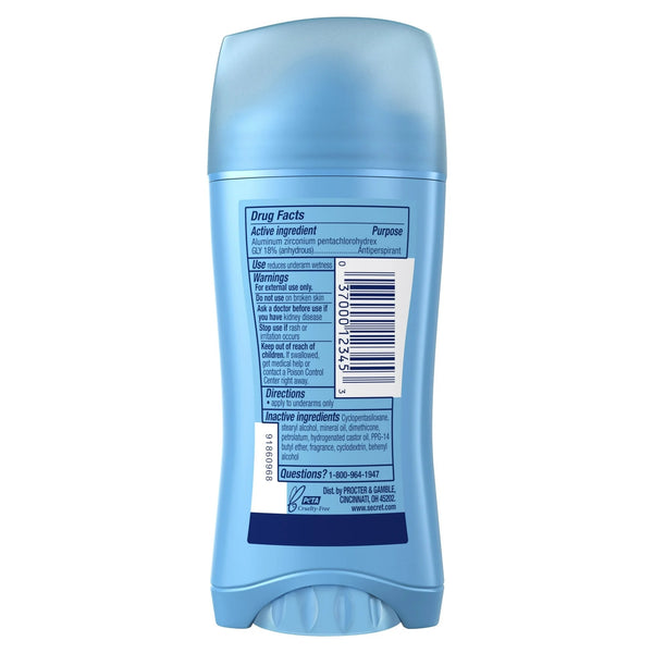 Invisible Solid Antiperspirant Deodorant, Shower Fresh - 2 packs - 2.6 oz per pack - plus 3 My Outlet Mall Resealable Storage Pouches