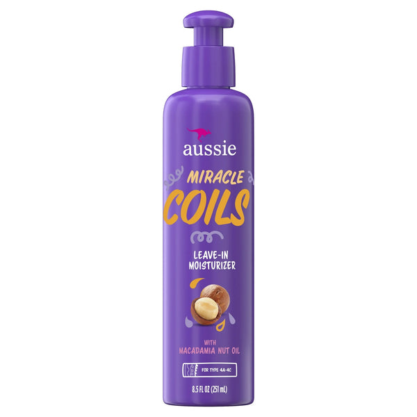 Miracle Coils Leave-in Moisturizer with Macadamia Nut Oil, Sulfate Free, Coily Hair - 2 packs - 8.5Fl oz per pack - plus 3 My Outlet Mall Resealable Storage Pouches
