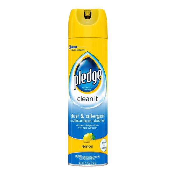 Dust & Allergen Multisurface Cleaner, Lemon - 2 packs - 9.7 oz - per pack - plus 3 My Outlet Mall Resealable Storage Pouches