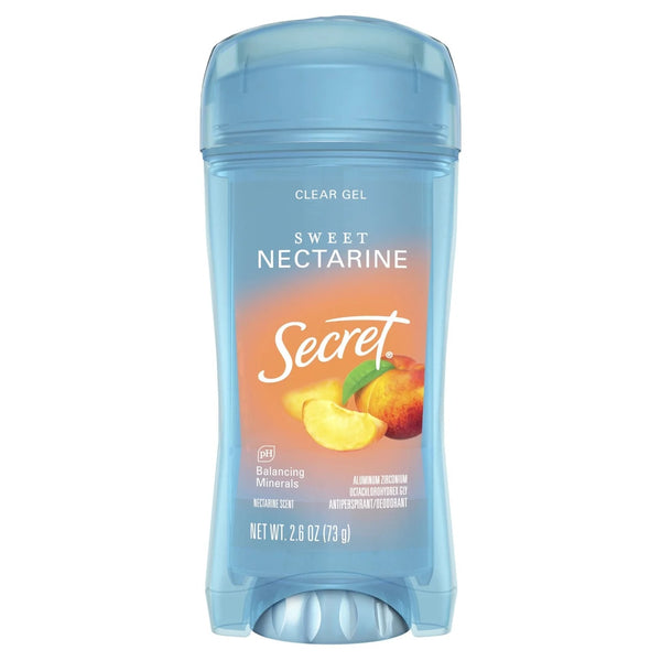 Fresh Clear Gel Antiperspirant Deodorant, Sweet Nectarine - 1 pack - 2.6 oz per pack - plus 3 My Outlet Mall Resealable Storage Pouches
