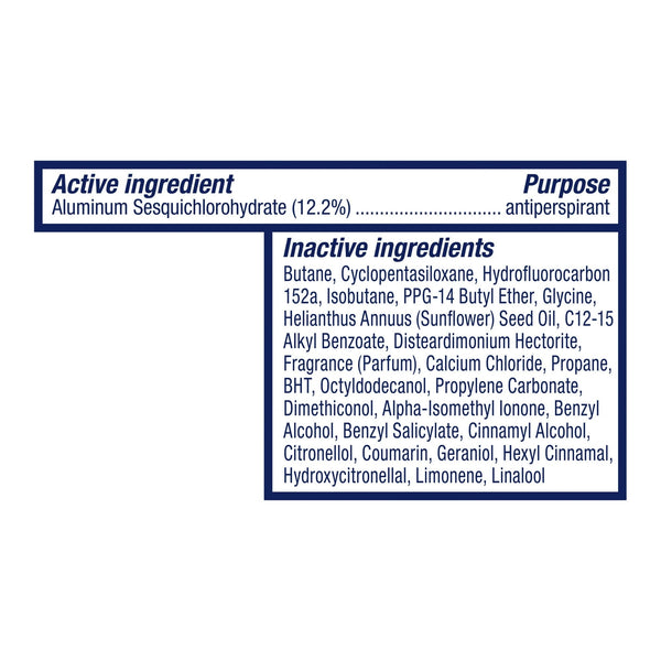 Advanced Care Long Lasting Antiperspirant Deodorant Dry Spray, Sheer Fresh - 2 packs - 3.8 oz per pack - plus 3 My Outlet Mall Resealable Storage Pouches