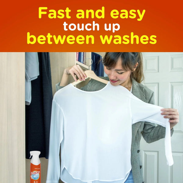 Rapid Touch-Up 3 in 1 Static Remover, Wrinkle Releaser, Fabric Refreshing Odor Eliminator, Fresh Scent - 2 packs - 9.7 oz per pack  plus 3 My Outlet Mall Resealable Storage Pouches