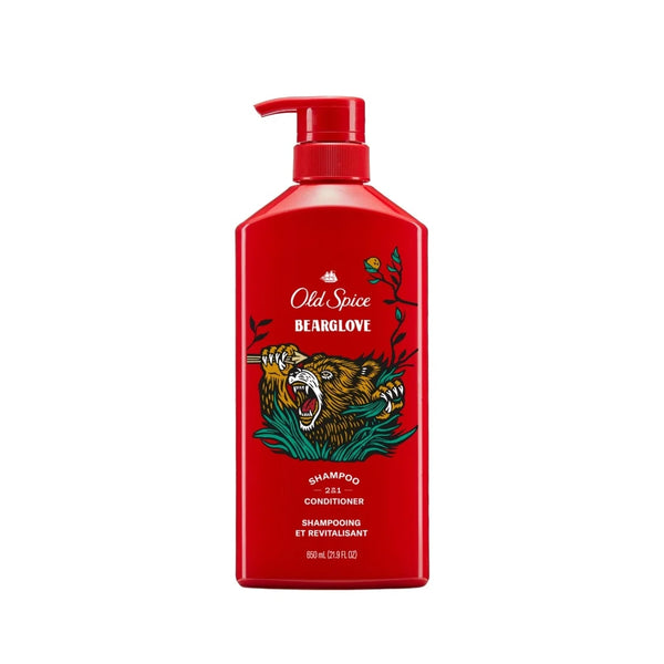 Bear Glove 2-in-1 Shampoo and Conditioner for Men, All Hair Types - 1 pack - 22 Fl oz per pack - plus 3 My Outlet Mall Resealable Storage Pouches