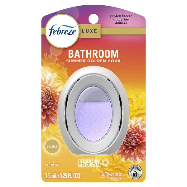Bathroom Air Freshener, Small Spaces Odor-Fighting, Summer Golden Hour - 1 pack - plus 3 My Outlet Mall Resealable Storage Pouches