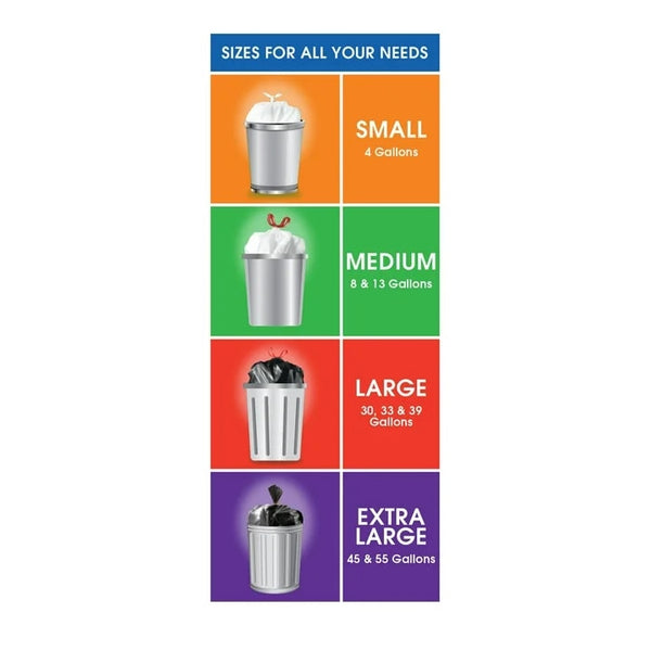 Strong Flex Tall Kitchen Drawstring Bags, Mint Scent, 13 Gallon - 1 pack - 80 Count per pack - plus 3 My Outlet Mall Resealable Storage Pouches