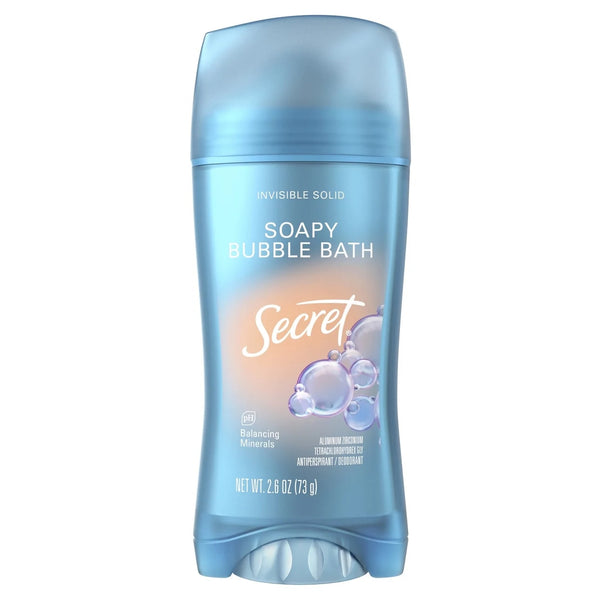 Fresh Invisible Solid Antiperspirant Deodorant for Women, Bubble Bath Scent - 1 pack - 2.6 oz per pack - plus 3 My Outlet Mall Resealable Storage Pouches