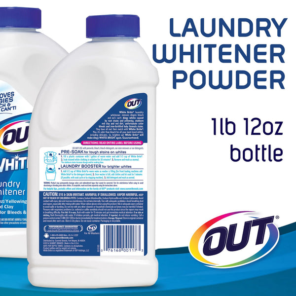 White Brite Laundry Whitener - 2 packs - 28 oz per pack - plus 3 My Outlet Mall Resealable Storage Pouches
