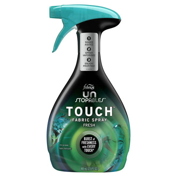 Fabric Spray Air Freshener, Odor-Fighting Fabric Refresher, Unstopables Fresh - 1 pack - 27 fl oz per pack - plus 3 My Outlet Mall Resealable Storage Pouches