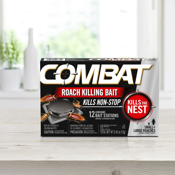 Roach Killing Bait Stations for Small and Large Roaches -  1 pack - 12 count per pack plus 3 My Outlet Mall Resealable Storage Pouches