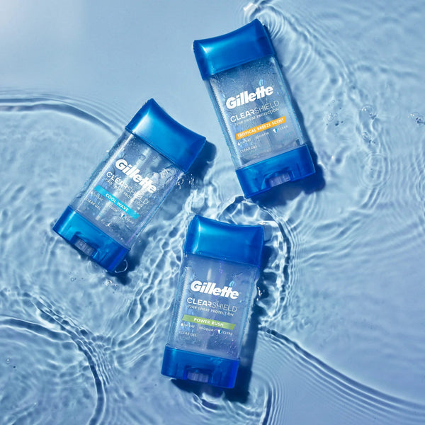 Clear Gel Antiperspirant and Deodorant for Men Tropical Breeze Scent - 3 packs - 3.8 oz per pack - plus 3 My Outlet Mall Resealable Storage Pouches
