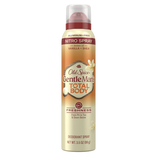 Whole Body Deodorant for Men, Total Body Aluminum Free Spray, Vanilla + Shea - 2 packs - 3 oz per pack - plus 3 My Outlet Mall Resealable Storage Pouches