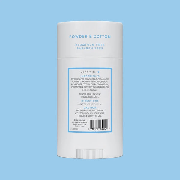 Deodorant, Aluminum Free, Powder & Cotton, for Women and Men - 2 packs - 2.65 oz per pack - plus 3 My Outlet Mall Resealable Storage Pouches