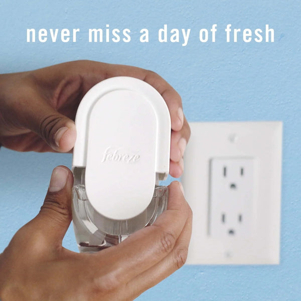 Plug In Air Freshener, Odor-Fighting Oil Kit, Linen & Sky, Warmer and 1 Refill - 1 pack - plus 3 My Outlet Mall Resealable Storage Pouches