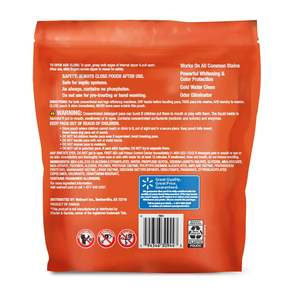 Premium Clean Laundry Pacs Original Scent - 1 pack - 16 Count - plus 3 My Outlet Mall Resealable Storage Pouches