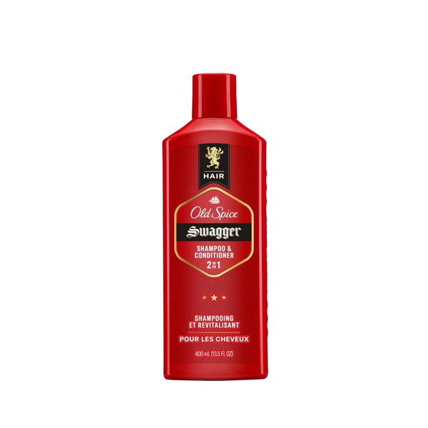 Men's 2-in-1 Shampoo and Conditioner, All Hair Types, Swagger - 1 pack - 13.5Fl oz per pack - plus 3 My Outlet Mall Resealable Storage Pouches