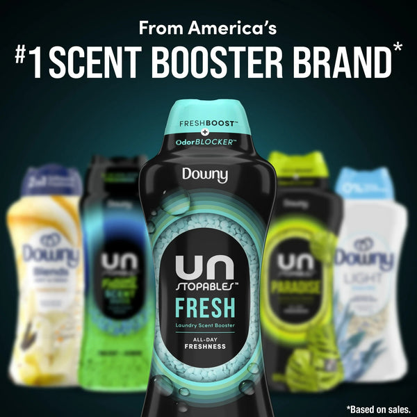 Unstopables Laundry Scent Booster Beads, Fresh Scent - 2 packs - 5.7 oz per pack plus 3 My Outlet Mall Resealable Storage Pouches