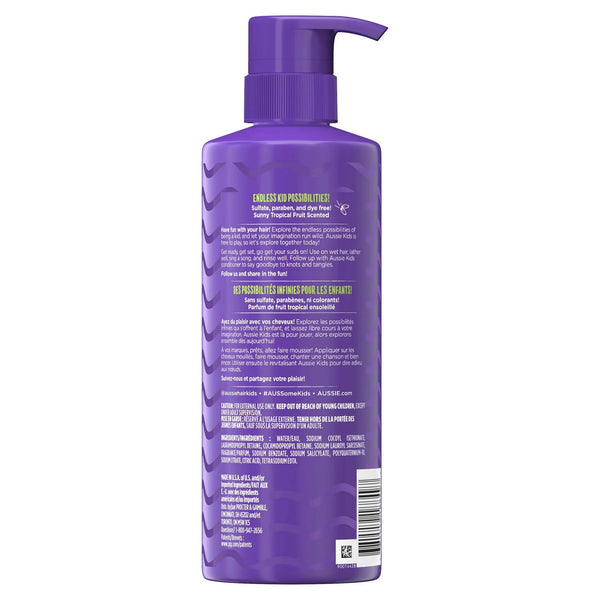 Kids Moist Sulfate Shampoo - 2 packs - 16Fl oz per pack - plus 3 My Outlet Mall Resealable Storage Pouches