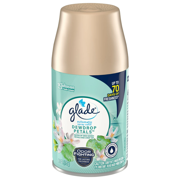 Automatic Spray Air Freshener Refill, Dewdrop Petals - 1 pack - 6.2 oz per pack - plus 3 My Outlet Mall Resealable Storage Pouches