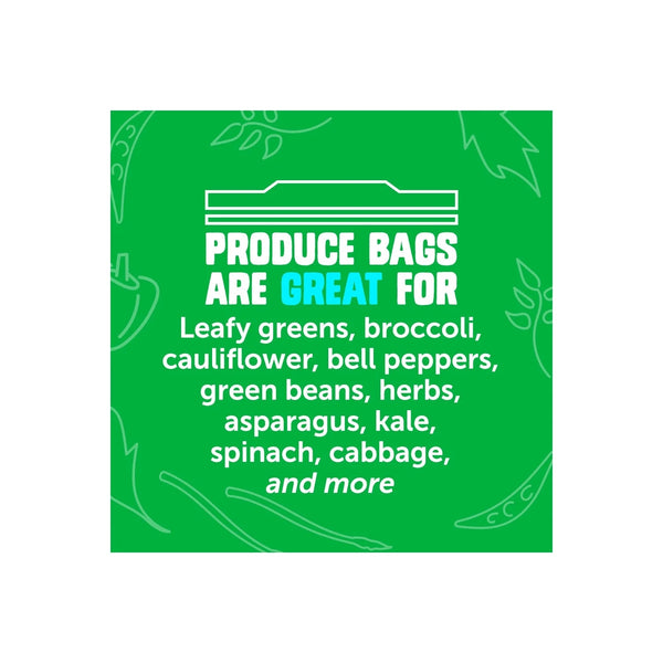 Brand Gallon Produce Storage Bags, Breathable Bag, Moisture Control - 2 packs - 15 Count - plus 3 My Outlet Mall Resealable Storage Pouches
