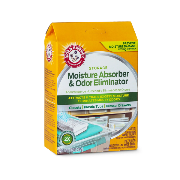 Storage Moisture Absorber and Odor Eliminator -  2 packs - 10.5 oz per pack plus 3 My Outlet Mall Resealable Storage Pouches