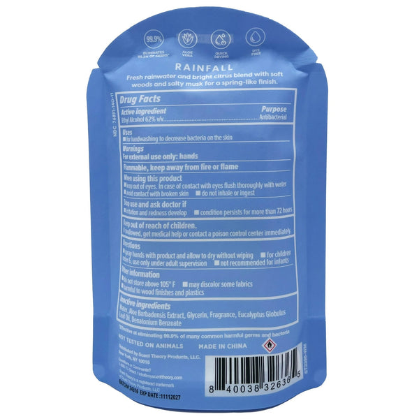 Hand Sanitizer Spray, Rainfall - 2 packs - 1fl oz per pack - plus 3 My Outlet Mall Resealable Storage Pouches