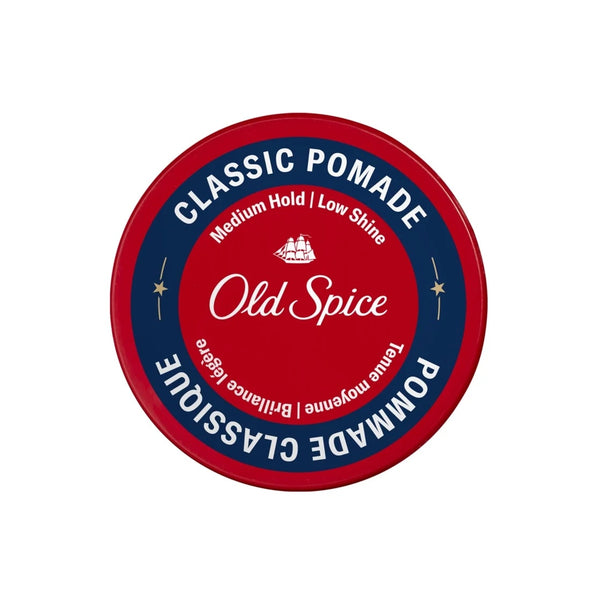 Classic Pomade for Men, Medium Hold, Low Shine, Men's Hair Styling Pomade - 3 packs - 2.22 oz per pack - plus 3 My Outlet Mall Resealable Storage Pouches