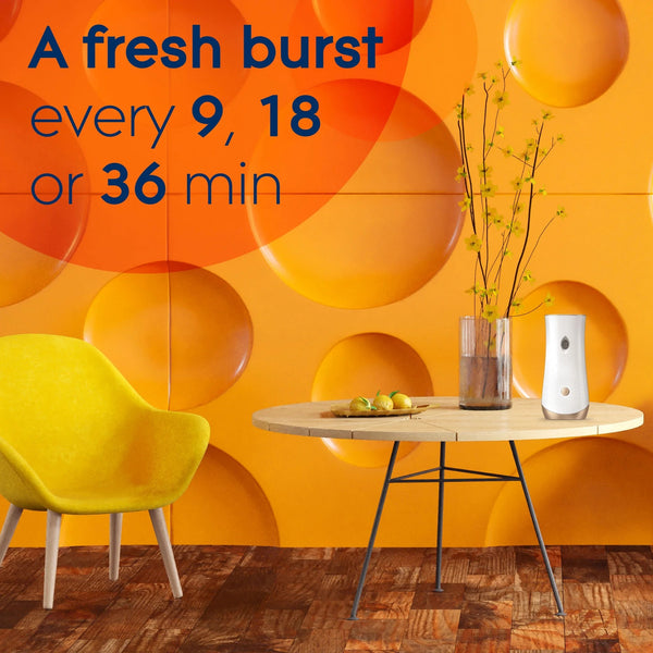Automatic Spray Refills, Air Freshener, Infused with Essential Oils, Coastal Sunshine Citrus - 2 packs - 2 count per pack - plus 3 My Outlet Mall Resealable Storage Pouches