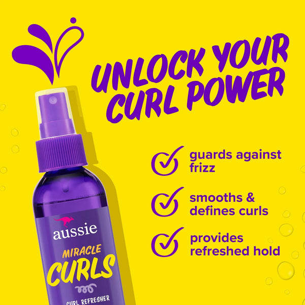 Miracle Curls Curl Refresher Spray Gel, Max Hold, for All Hair Types - 2 packs - 5.7Fl oz per pack - plus 3 My Outlet Mall Resealable Storage Pouches