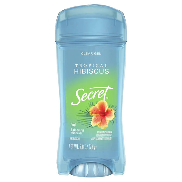 Clear Gel Tropical Hibiscus, Antiperspirant Deodorant for Women - 2 packs - 2.6 oz per pack - plus 3 My Outlet Mall Resealable Storage Pouches