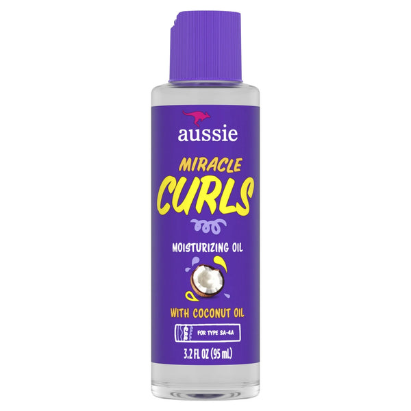 Miracle Curls Coconut Curl-Defining Hair Oil, for Curly Hair - 1 pack - 3.2Fl oz per pack - plus 3 My Outlet Mall Resealable Storage Pouches