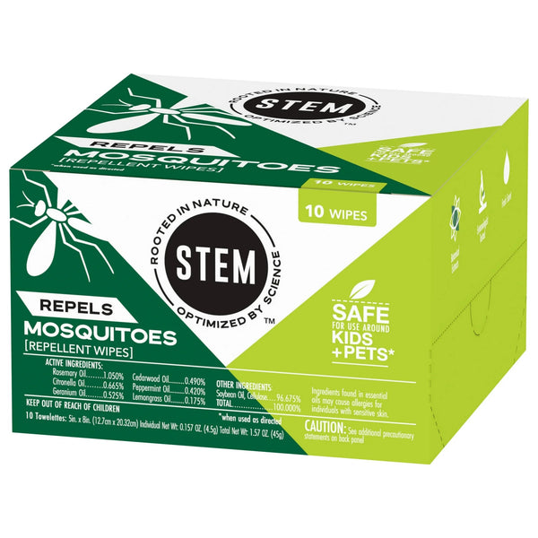 Repels Mosquito Repellent Wipes with Botanical Extracts - 1 pack - plus 3 My Outlet Mall Resealable Storage Pouches
